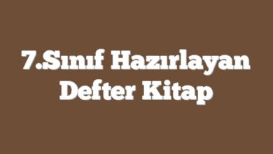 7.Sınıf Hazırlayan Defter Kitap
