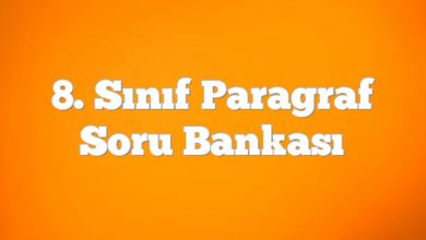 8. Sınıf Paragraf Soru Bankası