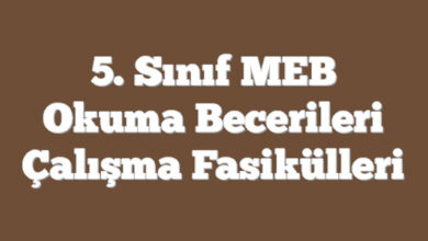 5. Sınıf MEB Okuma Becerileri Çalışma Fasikülleri