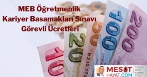 MEB Ogretmenlik Kariyer Basamaklari Sinavi Gorevli Ucretleri