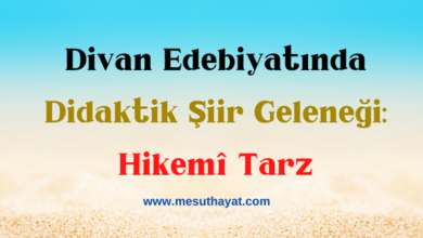 Divan Edebiyatında Didaktik Şiir Geleneği: Hikemî Tarz 6 Divan Edebiyatında Didaktik Şiir Geleneği Hikemî Tarz